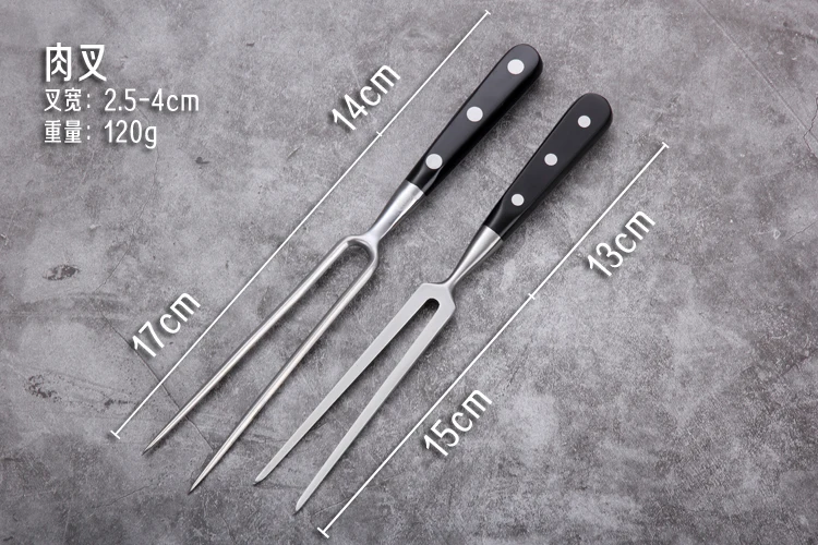 Портативные Инструменты для барбекю на открытом месте из нержавеющей стали с деревянной ручкой, вилка для барбекю, вилка для мяса
