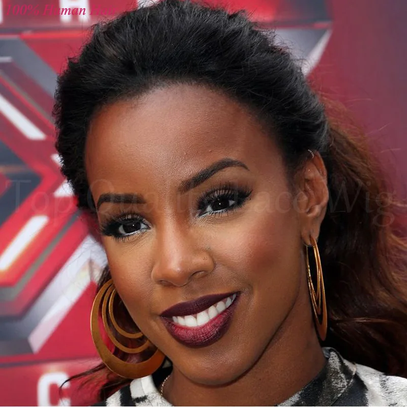 Kelly Rowland Hair Style 8a Remy Two Tone Lace Wig Ombre Lace