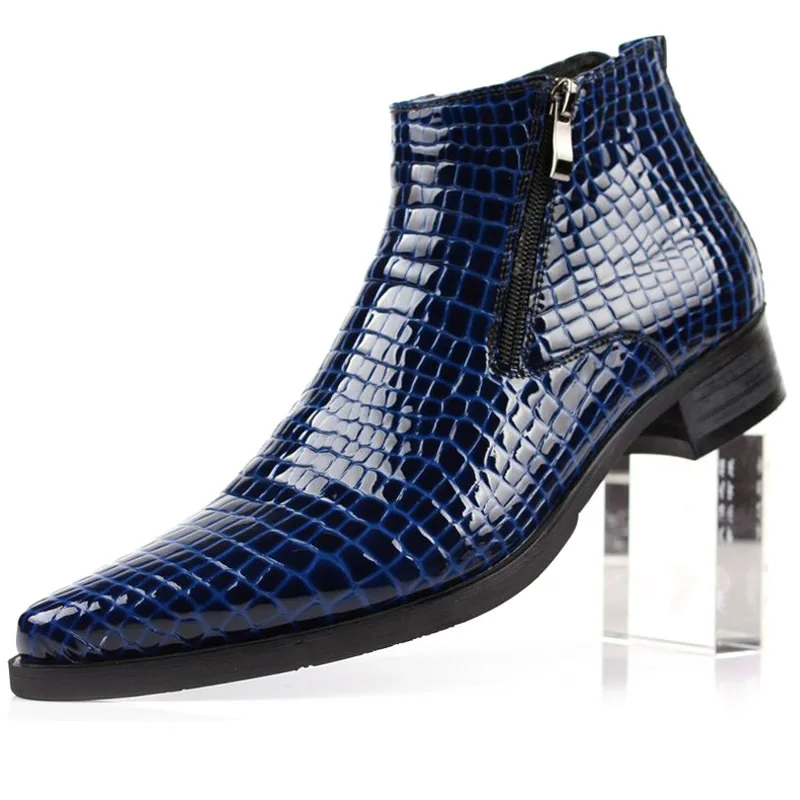 blue crocodile boots