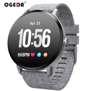 

OGEDA V11 Smart watch IP67 waterproof Tempered glass Activity Fitness tracker Heart rate monitor BRIM Men women smartwatch New
