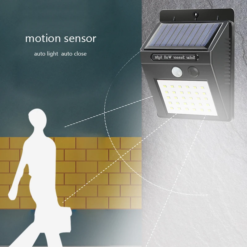 Солнечная перезаряжаемая солнечная батарея лампочка наружная садовая лампа украшение PIR датчик движения ночник безопасности светильник настенный водонепроницаемый