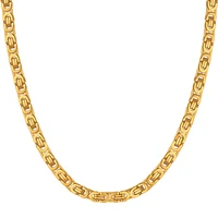 Collier épais couleur or pour hommes, chaînes byzantin en acier inoxydable de 6MM, bijoux Hip Hop de rue, livraison directe 2