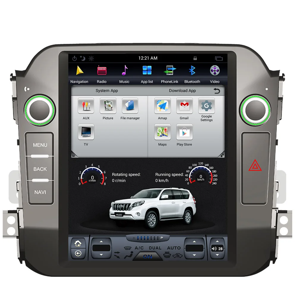 Cheap ZWNVA Tesla Style IPS Plus Screen Android 7.1 Car No DVD Player GPS Navigation For Kia Sportage R 2010 2011 2012 2013 2014 2015 2
