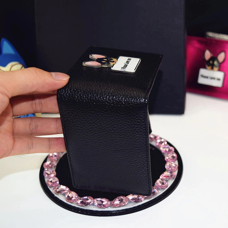 2016 Solid ID&Card Holders For Female High Quality PU Leather Women's Passport Holder Cute Dog Printing Girl's Card Holders