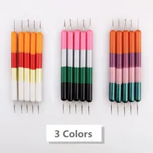 5 шт./компл. 10 различных DIY мяч гончарная керамика стилусы инструменты с выдавленным узором глиняных скульптур, инструмент для дизайна ногтей инструменты для нанесения точек