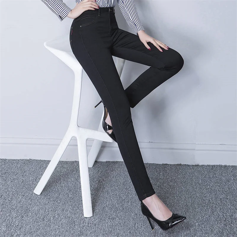 2019 Spring Skinny Pencil Jeans For Women Summer New High Waist Pencil Strech Denim Ankle Length Pants Tassel Jeans Free Ship 2019 Spring Skinny Pencil Jeans For Women Summer New High Waist Pencil Strech Denim Ankle Length Pants Tassel Jeans Free Ship