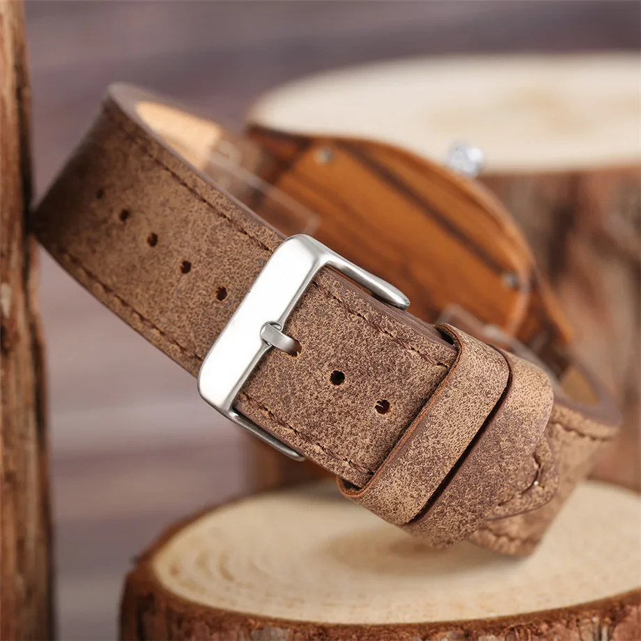 YISUYA Bamboo Wooden Watches Mens Creative Wood Wristwatch Analog Quartz Leather Vintage Roman Numerals Fashion Unique Clock Gifts Sport Casual Watch (10)