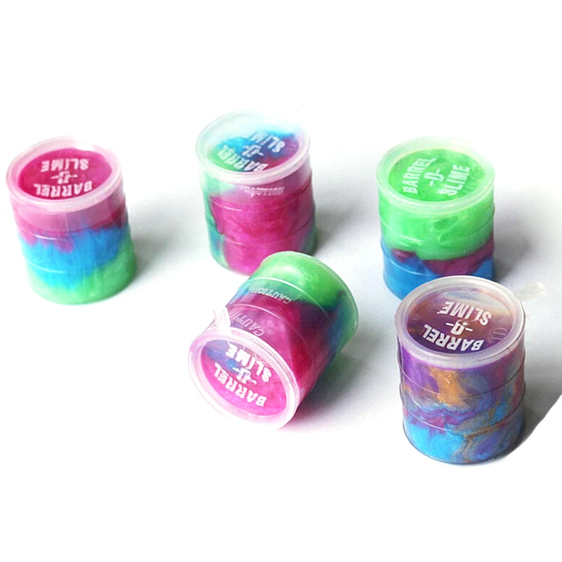 1 шт. Радужная бочка O Slime цветная хрустальная глина Моделирование детей умный