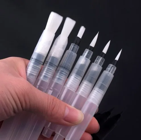penseel Perfect voor aquarel Professionele kunstenaars paint penseel set Zwart-9/ stuks lange Grip olieverf geschikt voor beginners gouache- paint palet bevatten kunstenaars en Studenten acryl