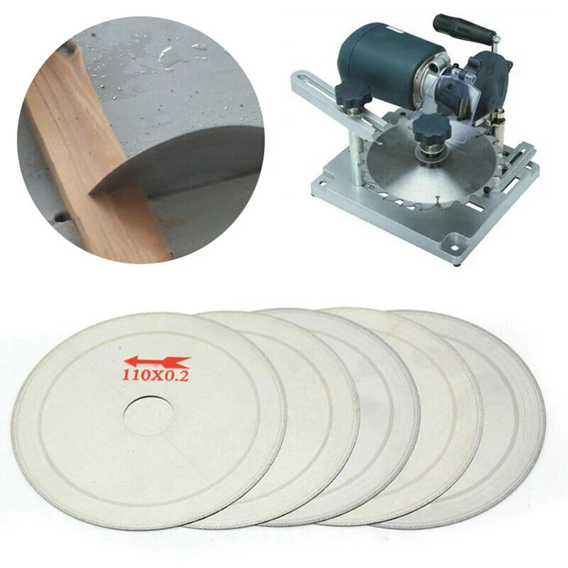 

5pcs 4.5inch 0.2mm Thin Diamond Lapidary Saw Blade Cutting Disc Rim 0.01'' Saving in Material for Jewelry Gems