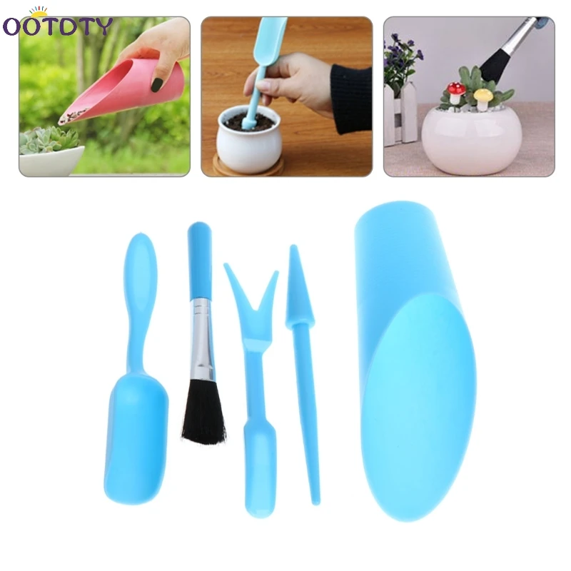 5Pcs font b Gardening b font font b Tools b font Set Miniature Shovel Brush Widger