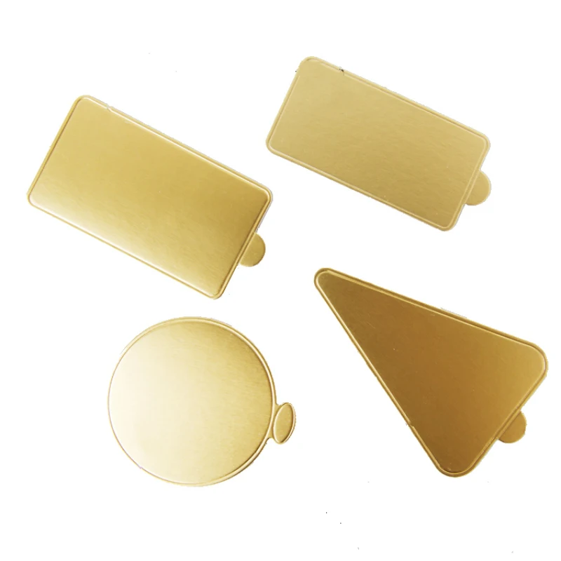 

Gold Mousse Cardboard Base Mousse Paper Cake Tray Pad Holder Rectangular Base Board of Baking Tools 100pcs/lot