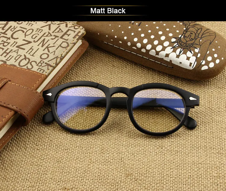 Модные компьютерные очки, круглая прозрачная Оправа очков, прозрачные линзы для женщин и мужчин, Feminino Armacao - Цвет оправы: Matt Black