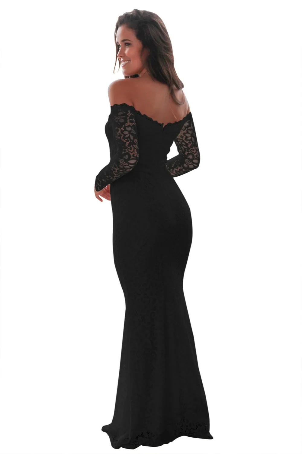 Black-Crochet-Off-Shoulder-Maxi-Evening-Party-Dress-LC61847-2-2