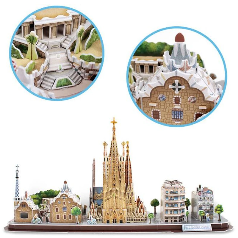 Классический пазл Sagrada Familia Cathedral Барселона Испания Empire State Puzzle Кирпич игрушки масштабные стильные модели наборы мировое строительство