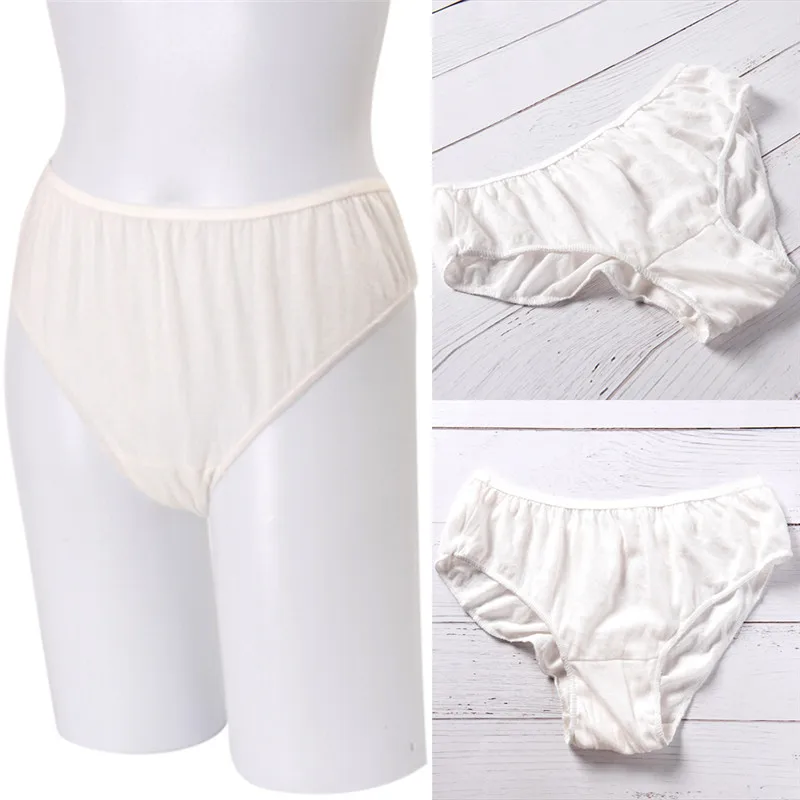 Women Disposable Cotton Underwear Briefs Travel Tourism White Panties G
