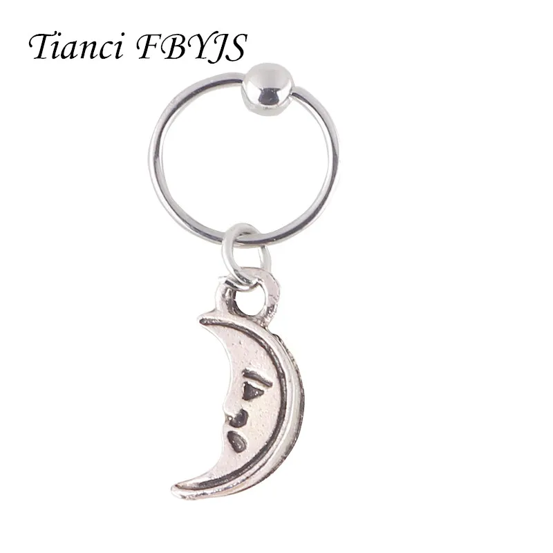 Ticnci Fbyjs Tragus Earrings Cartilage Piercings Sex Moon Body Jewelry