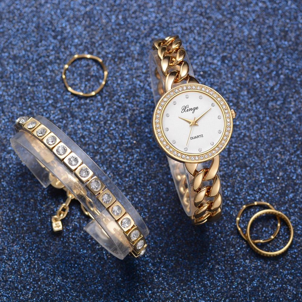 

Xinge Brand Wristwatch Women 2018 Bracelet Watch Set Wristwatch Stainless Steel Waterproof Fashion Bracelet Wrist Watches