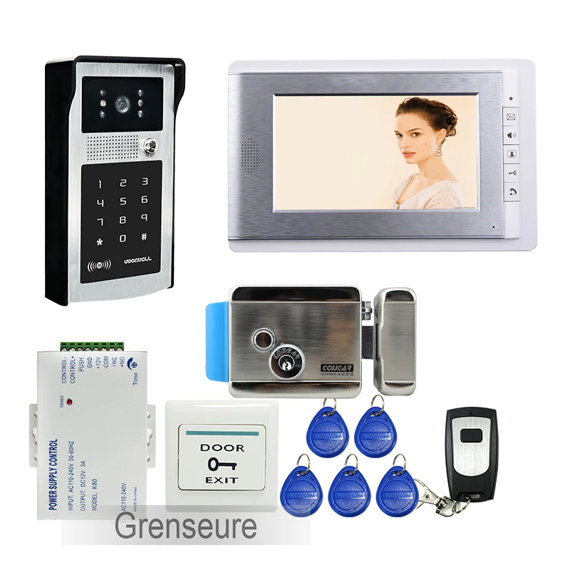 FREE SHIPPING New 7 LCD Monitor Video Intercom font b Door b font Phone Kit Waterproof