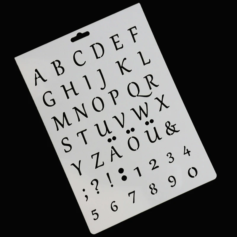 Alphabet And Number Stencil For Cupcake And Cookies