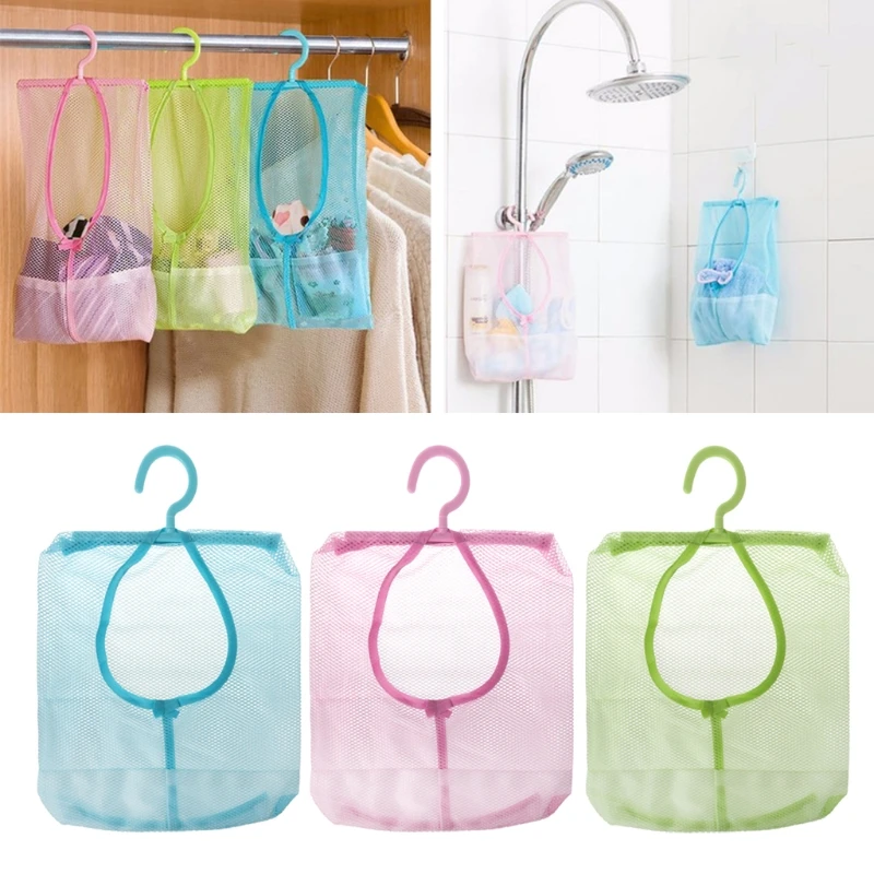 

Kitchen bathroom clothesline storage dry doll pillow storage net bag hook