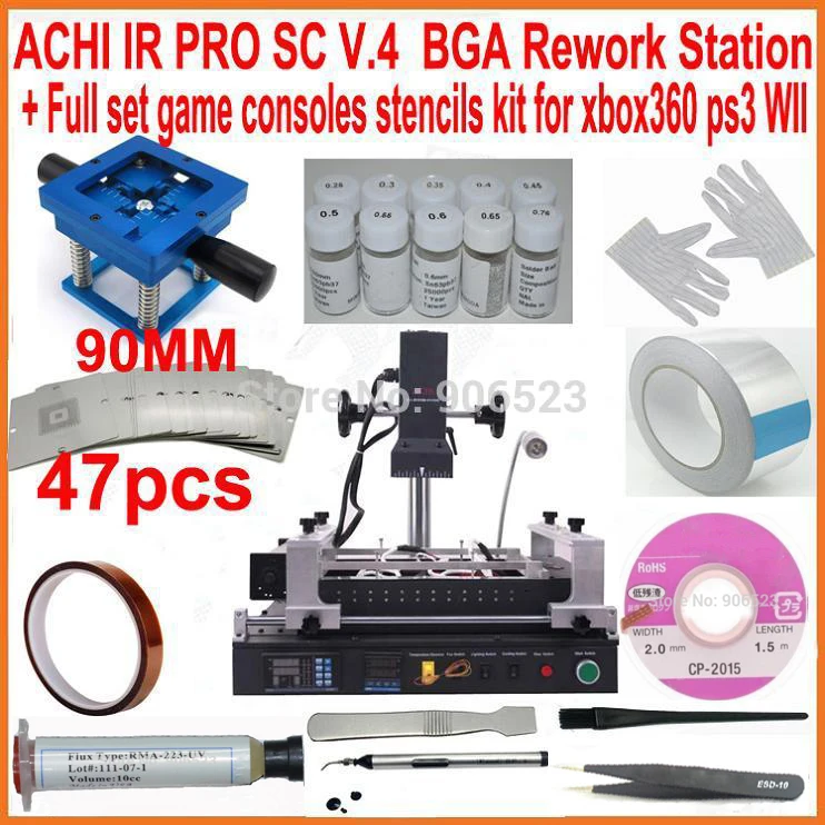 Оригинальный ACHI IR PRO SC V4 Инфракрасная паяльная станция BGA + 90 мм 47 шт. игровые