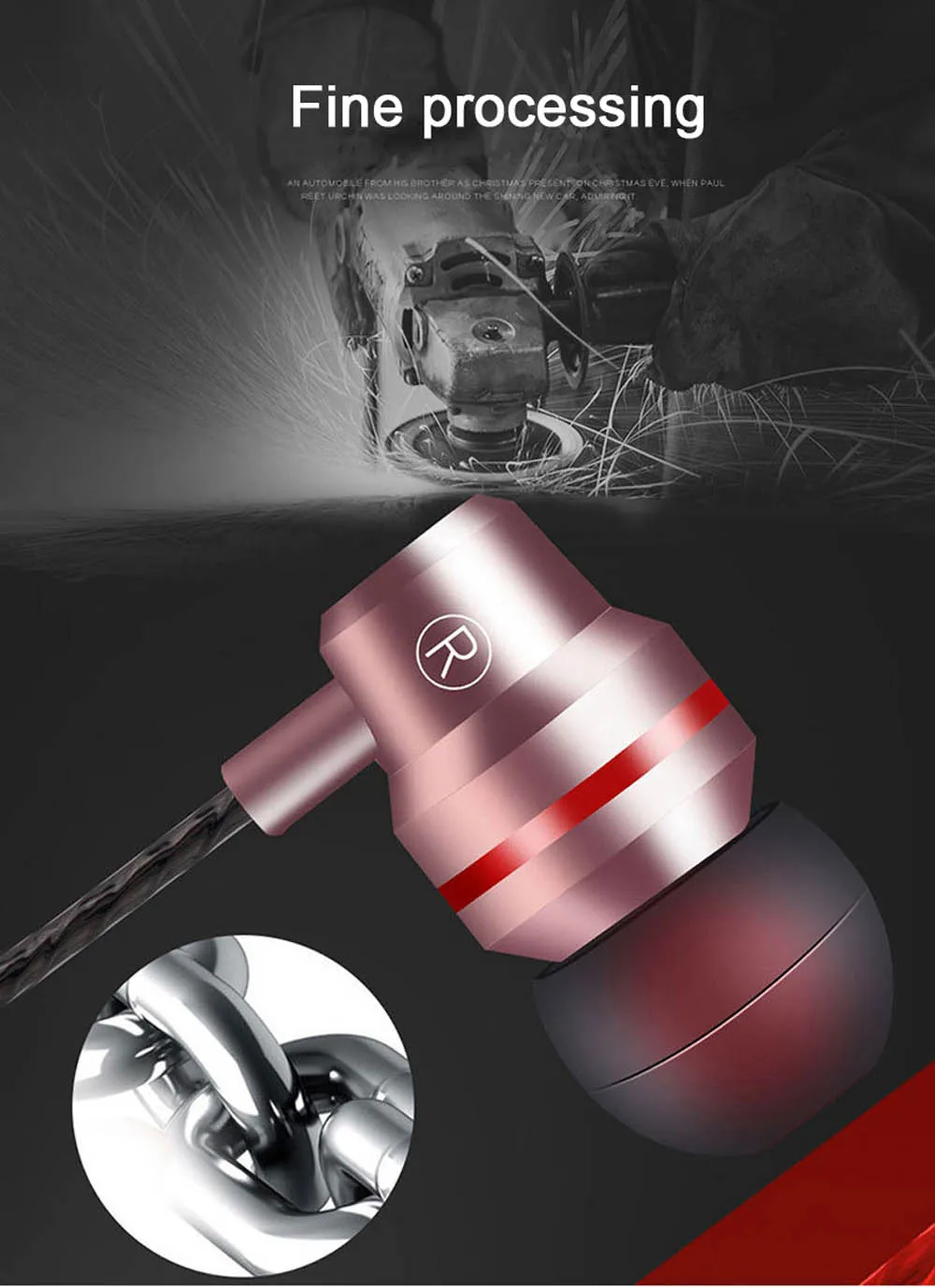 TOMKAs In-Ear Earphones Special Edition Headset Clear Bass Earphones With Microphone 5 Colors Metal Heavy Bass Headphones