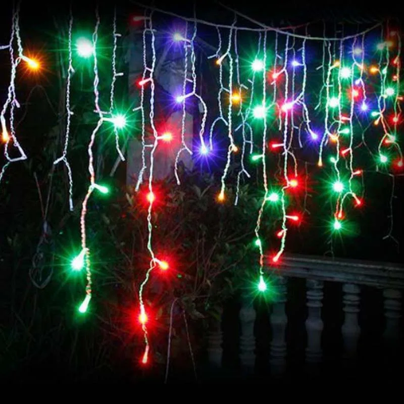 

110V 220V christmas decoration 3.5m Droop 0.3-0.5m curtain icicle string led lights new year Garden Xmas Wedding Party