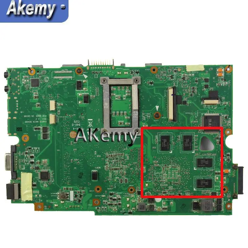 Akemy K40IE/K40ID محمول اللوحة الأم ل ASUS K40ID K40IE K40I X8AI اللوحة الأصلية 8 * ذاكرة 1 GB