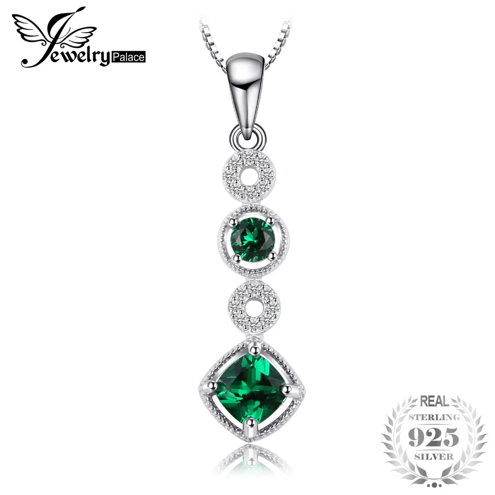 JewelryPalace 0.76t Created Emerald Necklaces & Pendants 100 925