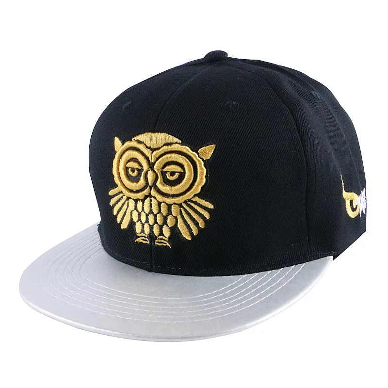 

wholesale mens women hip hop snapback embroidery gold owl animal pattern novelty strapback girl boys brand baseball cap gorras