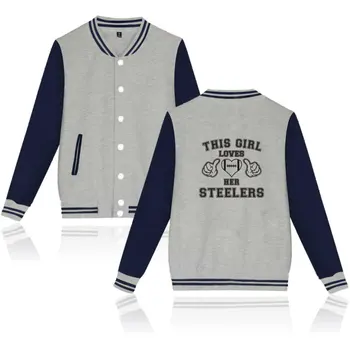 

2018 New Girl Likes Her Steel Baseball Jacket Fashion Long Sleeve Baseball Jacket Men's/Women's Cool Top Jacket 4XL Clothing
