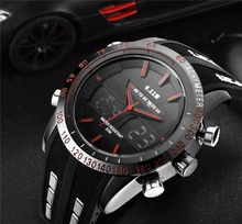 Los hombres Relojes Famosa Marca de Lujo de Cuarzo Multifunción Reloj Digital Reloj LED Reloj Del Deporte Militar Del Ejército Masculino del relogio masculino