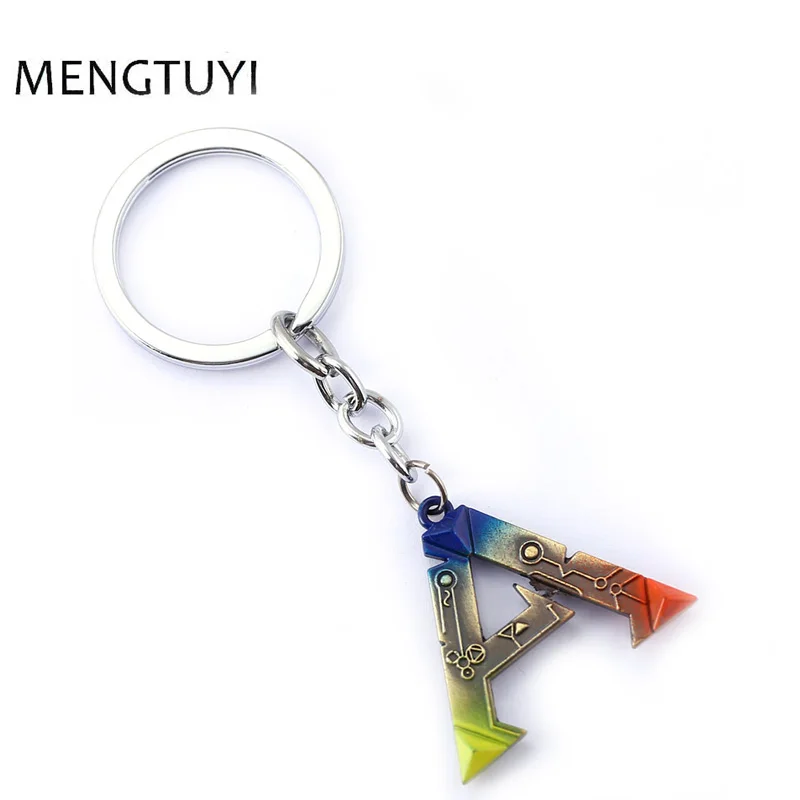 

J Store Anime Ark Survival Evolved Keychain multicolor letter Alloy Key Ring For Fans Men Jewelry game car Llaveros