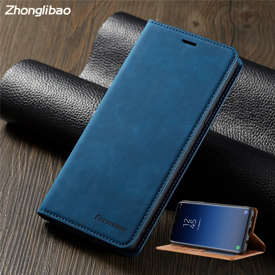 

J4 J6 Plus Flip Case for Samsung Galaxy A6 A7 A8 J4 J6 Plus 2018 Note 9 S10 S9 S8 Plus S10E Luxury Leather Magnetic Wallet Cover