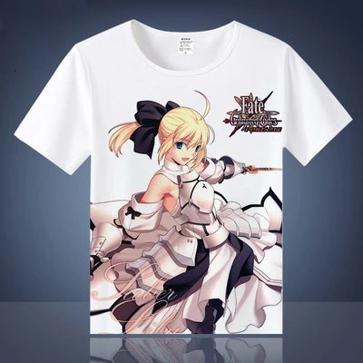 Новая аниме Fate Zero футболка Saber Archer Fate/Zero модная Мужская и Женская Удобная дышащая