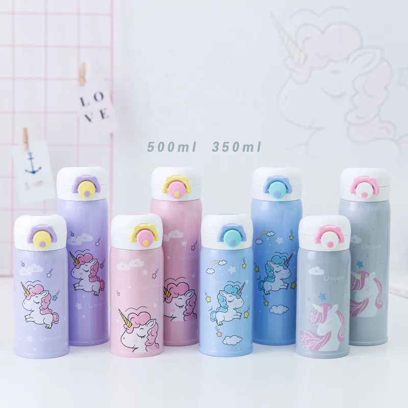 

Double Wall Stainless Steel Vacuum Flasks 350/500ml Unicorn Thermos Cup Coffee Tea Milk Travel Mug Thermo Bottle Gift Thermo Cup