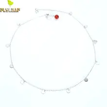 Форзац 925 пробы серебро Клубника Кристалл Круглый блестки колье для женщин минимализм леди ювелирные изделия