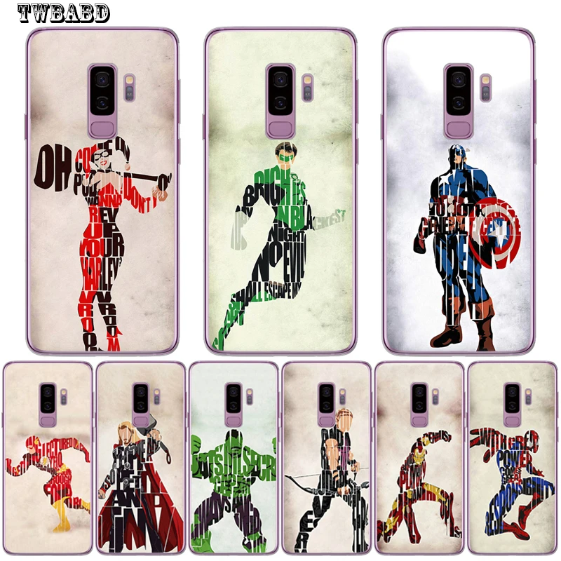 

Marvel Superhero For Samsung Galaxy S10 S9 S8 Plus S6 S7 Edge Soft TPU Phone Protective Back Cover
