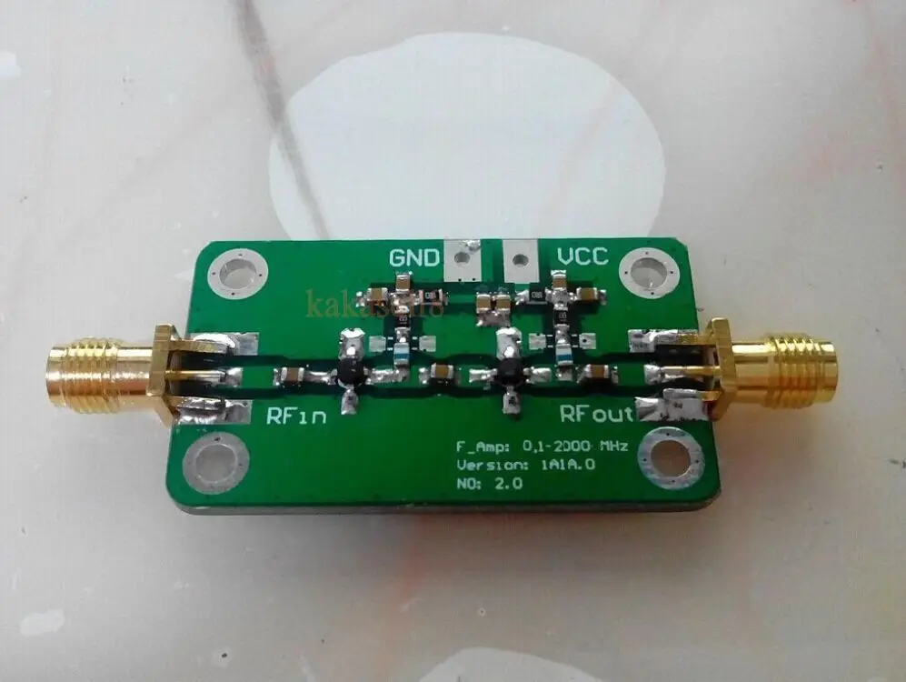 0.1 2000MHz Gain 60dB Low Noise Broadband RF Amplifier Signal FM HF VHF