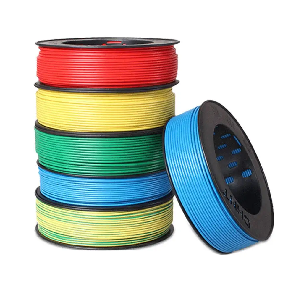 

100M Wire Flexible Insulation Strand Single Core Hard Copper Wire BV1.5 Household High Temperature Resistant Lighting Wire