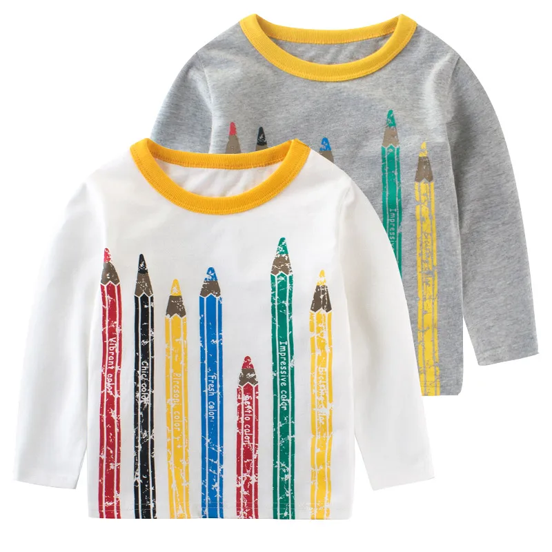 Boys t-shirt Long sleeve girl top baby t shirts kids girls tshirt Pencil funny girls t shirt kid tops shirt Children Clothing Boys t-shirt Long sleeve girl top baby t shirts kids girls tshirt Pencil funny girls t shirt kid tops shirt Children Clothing