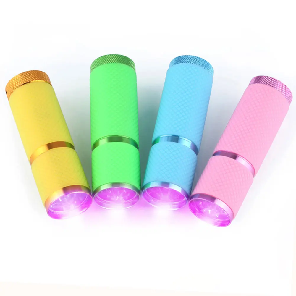 Высокояркий портативный многофункциональный УФ ультрафиолетовый фонарик с 9