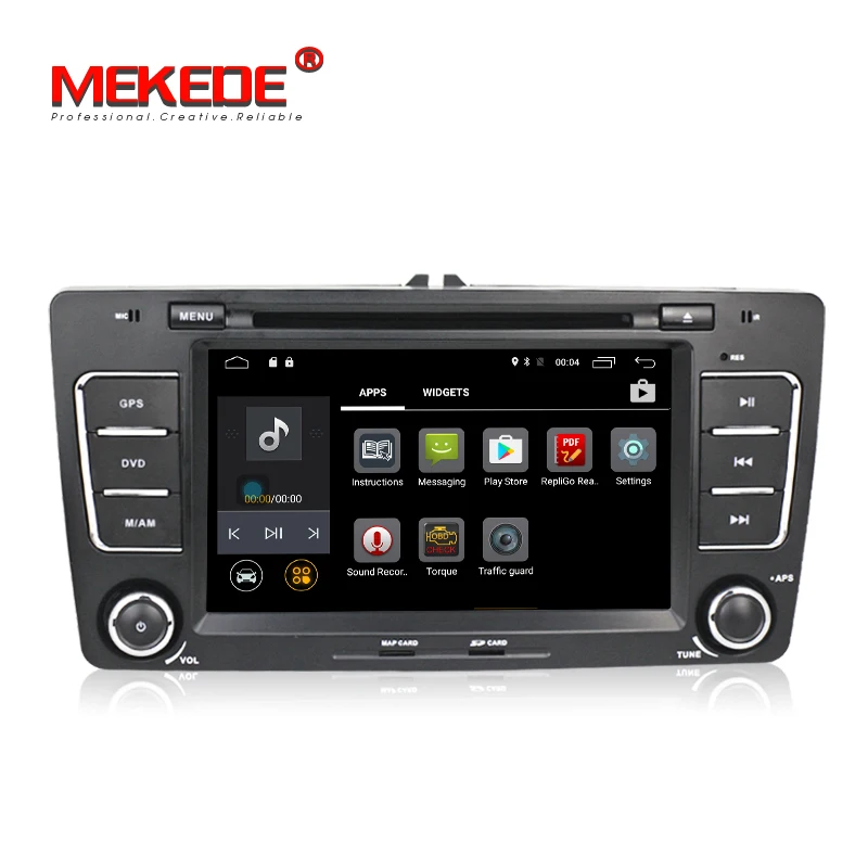Sale 1024*600 Quad Core 4 Android 7.1 Car DVD Stereo Radio Player For Skoda Octavia 2009 2010 2011 2012 2013 a5 GPS Stereo BT System 2