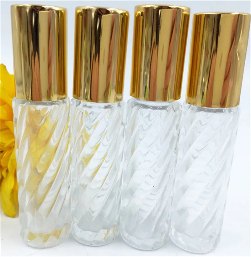 10 Ml Clear Glass Empty Refillable Roller Bottle For Fragance Scent Oil
