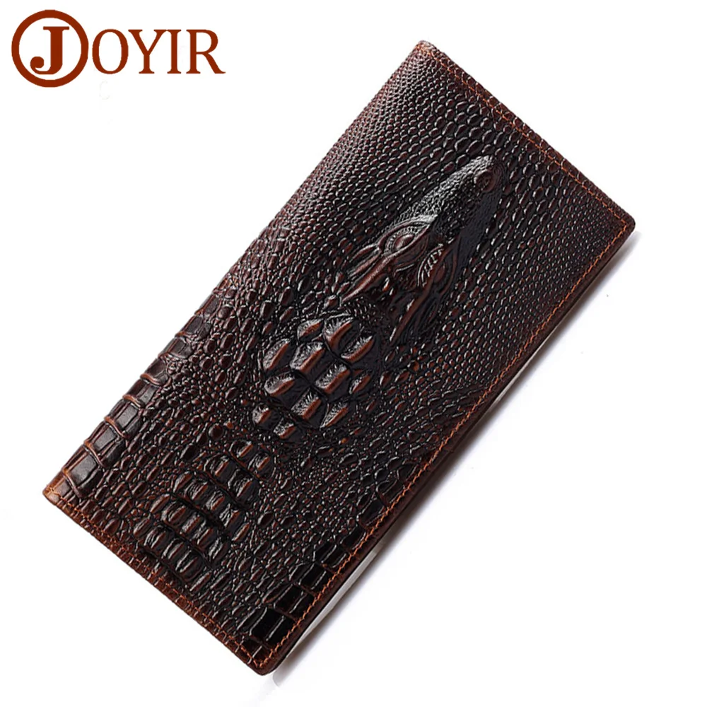 JOYIR, 3D, Аллигатор, коровья кожа, мужские кошельки, Роскошные, бизнес, крокодил, мужской клатч, кошельки, держатель для карт, мужской кошелек для монет