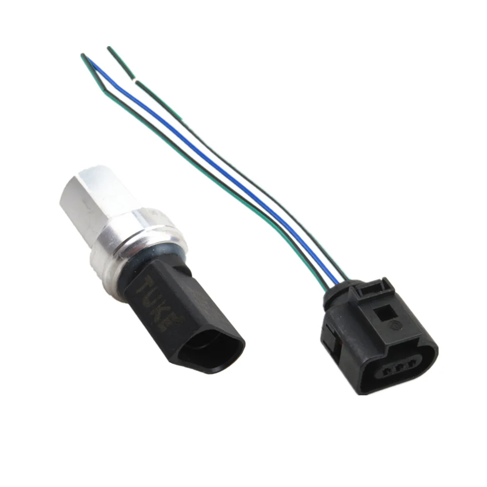 TUKE Air Conditioning Intake Pressure Sensor Switch & Cable Plug For VW