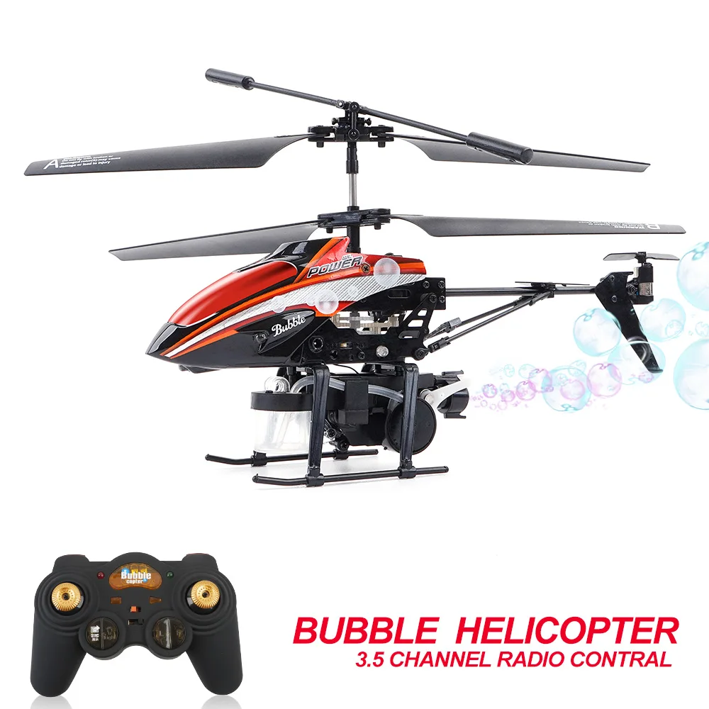 Bubble RC Helicopter Mini Drone Telecommande 3.5CH Construit En Gyroscope RTF RC Plane Kids Control Remote Shoot Water Drone