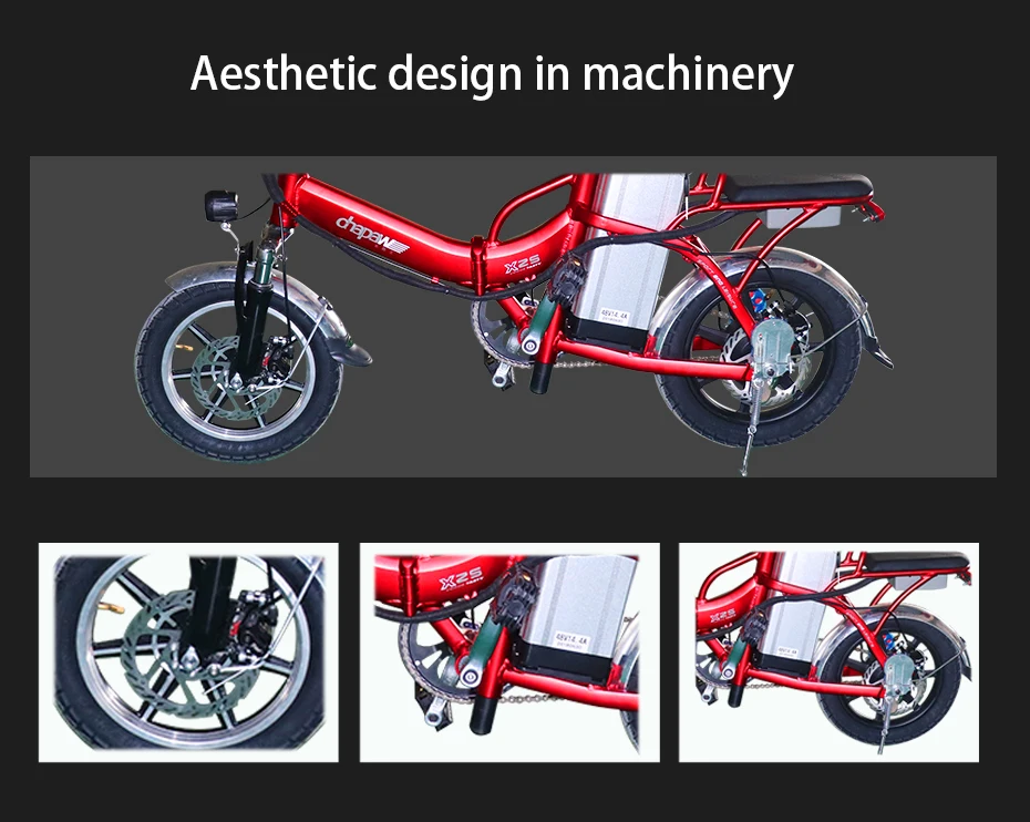 Discount Electric Bike For Man 48V 14ah Lithium Battery Folding Electric Bicycle Long Distance Rear Motor Electric Scooter Ebike E-bike 3