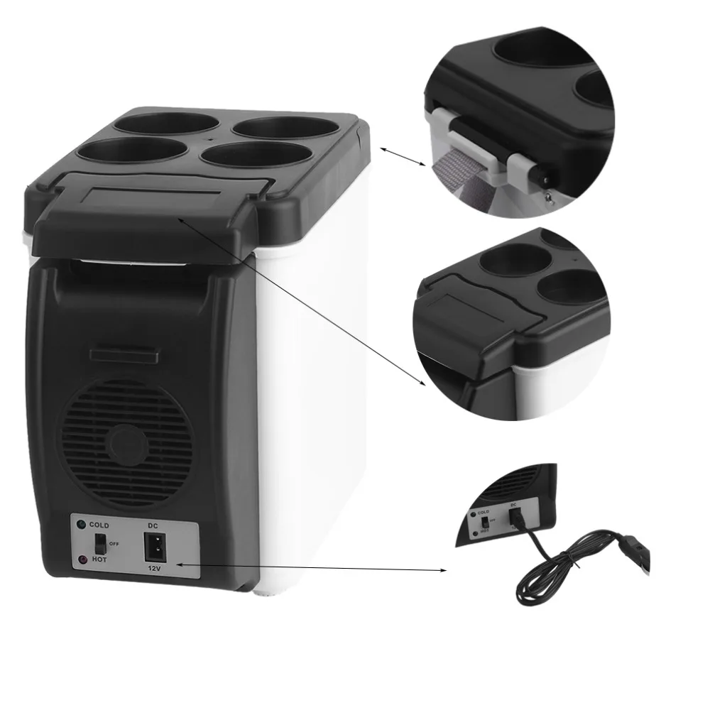 Practical 12V Car Small Refrigerator Mini Fridge Cooler & Warmer Enough Capacity 6L White No Need for Refrigerants Practical 12V Car Small Refrigerator Mini Fridge Cooler & Warmer Enough Capacity 6L White No Need for Refrigerants